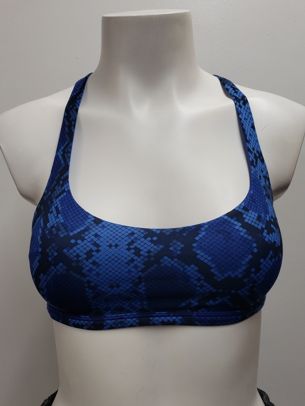 Lululemon Blue Snake-Print Sports Bra Womens Size 4